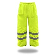 SAFETY WORKS 2XL YEL Lined Rain Pant 3NR40002X